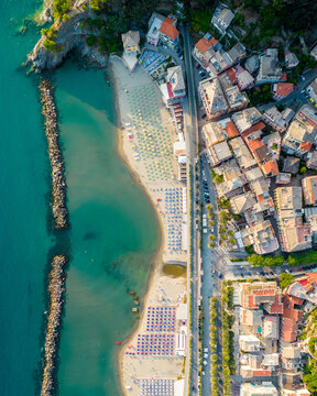 Moneglia from above, Liguria Italy