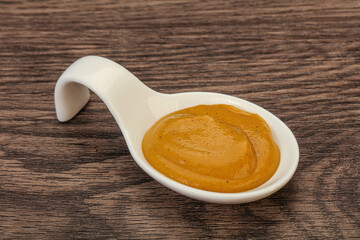 Mustard sauce in the bowl