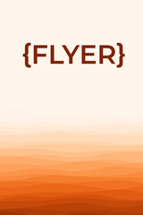 Cover page template. Page template with soft curves in orange colors. Can be used as banner, flyer, poster, business card, brochure. Trendy vector illustration.