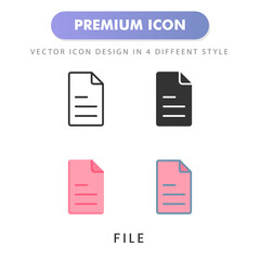 file icon for your website design, logo, app, UI. Vector graphics illustration and editable stroke.