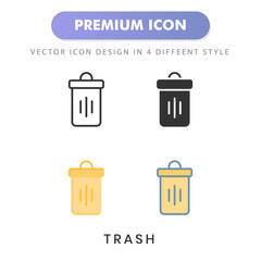 trash icon for your website design, logo, app, UI. Vector graphics illustration and editable stroke.