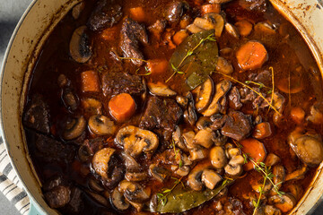 Homemade French Beef Bourguignon Stew