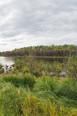Bennett Lake, AB on a Cloudy Day
