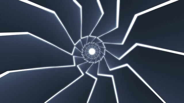 Abstract Dark Blue Animation with Broken Lines. Looped Background