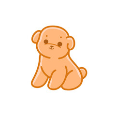 Bichon Frise puppy. Cute dog character. Vector illustration in cartoon style for poster, postcard.