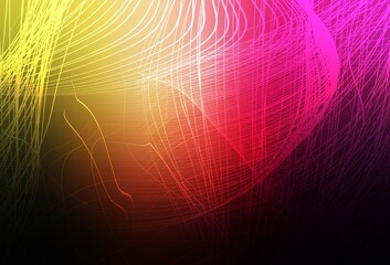 Dark Pink, Yellow vector abstract blurred background.
