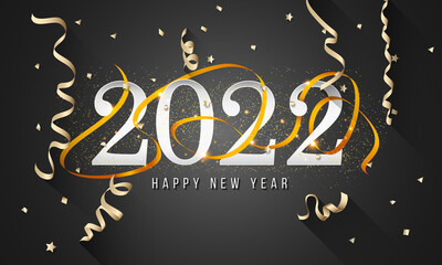 2022 New Year. 2022 Happy New Year greeting card. 2022 Happy New Year background.