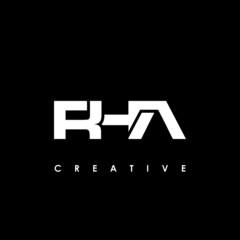RHA Letter Initial Logo Design Template Vector Illustration