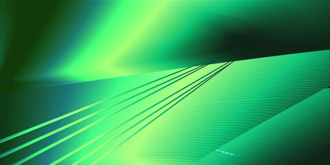 Green abstract background with lines
