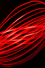 Red lines on black background.