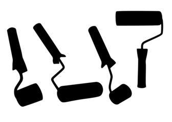 Large and small rollers included. Vector image. © Наталья Выгузова