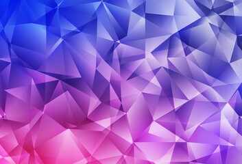 Fototapeta premium Light Purple, Pink vector gradient triangles texture.