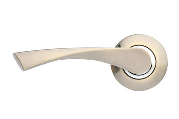 Metal door handle isolated on white background