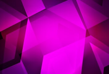 Obraz premium Dark Purple vector template in hexagonal style.