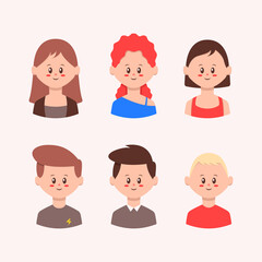 set of people avatar illustration