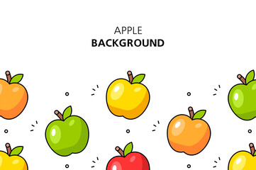 Apple background. Icon design. Template elements. isolated on white background