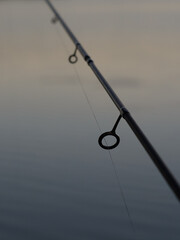 fishing on the lake. Fishing rod