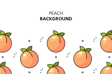 Peach background. Icon design. Template elements. isolated on white background
