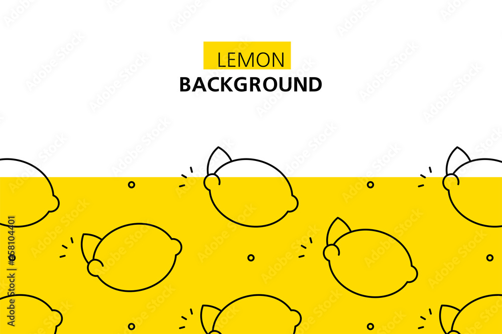 Poster lemon background. icon design. template elements. isolated on white background