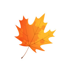 Naklejka na ściany i meble Withered maple leaf. Fallen autumn maple leaf icon