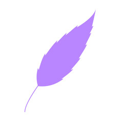 Flat leaf icon silhouette. Filled leaf glyph.