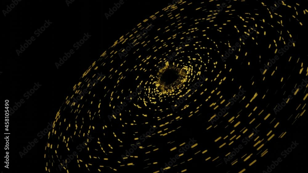 Poster black hole with rotating disk. design. simple projection of black hole with attraction on black back