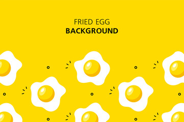 Fried egg background. Icon design. Template elements. isolated on white background