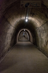 Fototapeta na wymiar An old war tunnel In Zagreb, Croatia