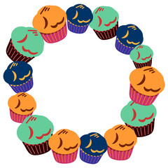 Fototapeta premium カップケーキの輪っか2