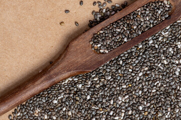 beautiful chia seeds
 in the foreground for healthy cooking