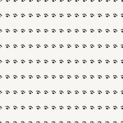 Fototapeta premium Paw Cat or Dog Pattern. Paw Pet Print Icon. Vector