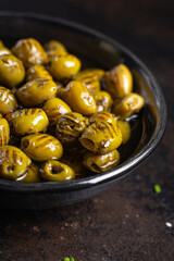olive grilled fresh fruit grill olives in plate meal snack on the table copy space food background rustic vegan or vegetarian