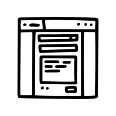 feedback form line vector doodle simple icon