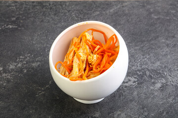 Korean soy asparagus with carrot