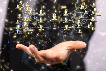 hierarchy connection team group digital