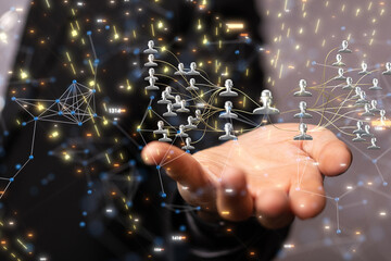 hierarchy connection team group digital