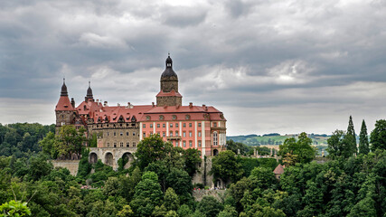Fototapeta na wymiar Panorama Zamku Książ