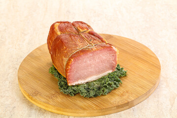 Delicous pork cured meat isolated