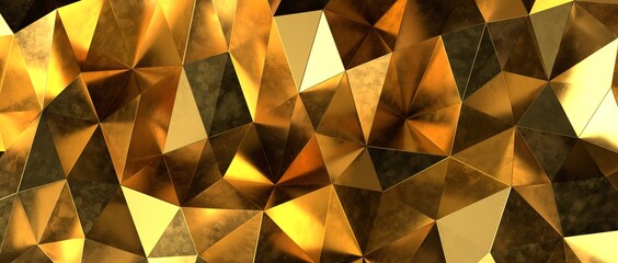 gold polygon geometric abstract background