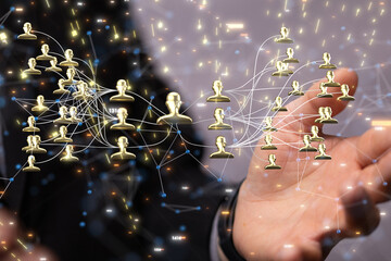 hierarchy connection team group digital