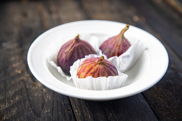 figs fresh ripe fruit fresh portion ready to eat meal snack on the table copy space food background rustic. top view keto or paleo diet veggie vegan or vegetarian food