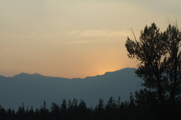 Smokey Sunset. 
Grand Tetons National Park