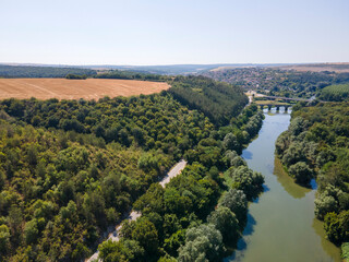 Naklejka premium Kolyu Ficheto Bridge in Byala, Ruse region, Bulgaria