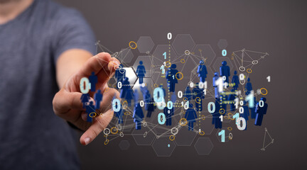 sphere network structure - abstract design connection design