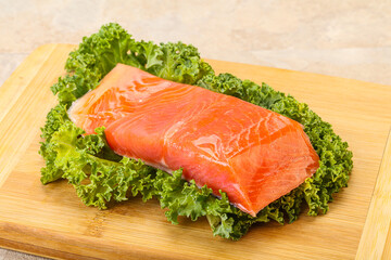 Salmon fillet slice for cooking