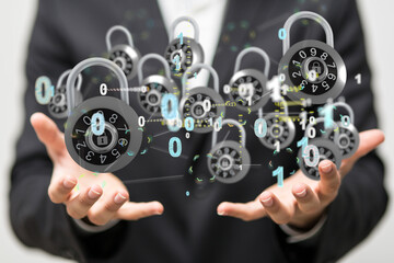 Cybersecurity and information or network protection. Future technology web