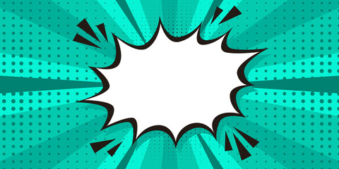 blank comic background with burst effect vector illustration