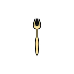 Seafood fork colored icon. Can be used for web, logo, mobile app, UI, UX