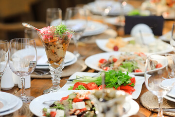 Rustic style Wedding or birthday table settings.