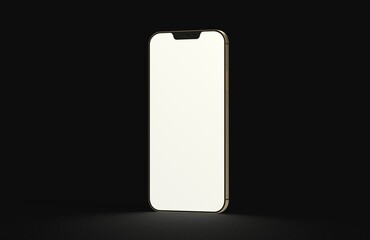 phone 3d illustration mockup smartphone isolated.background black